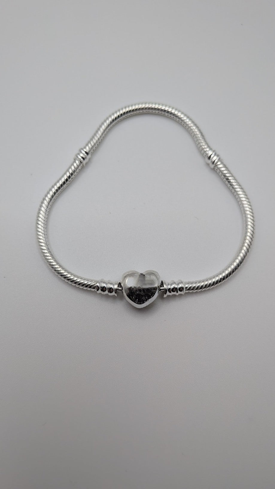 LovRing Moments sparkling Heart claps Snake chain charm bracelet