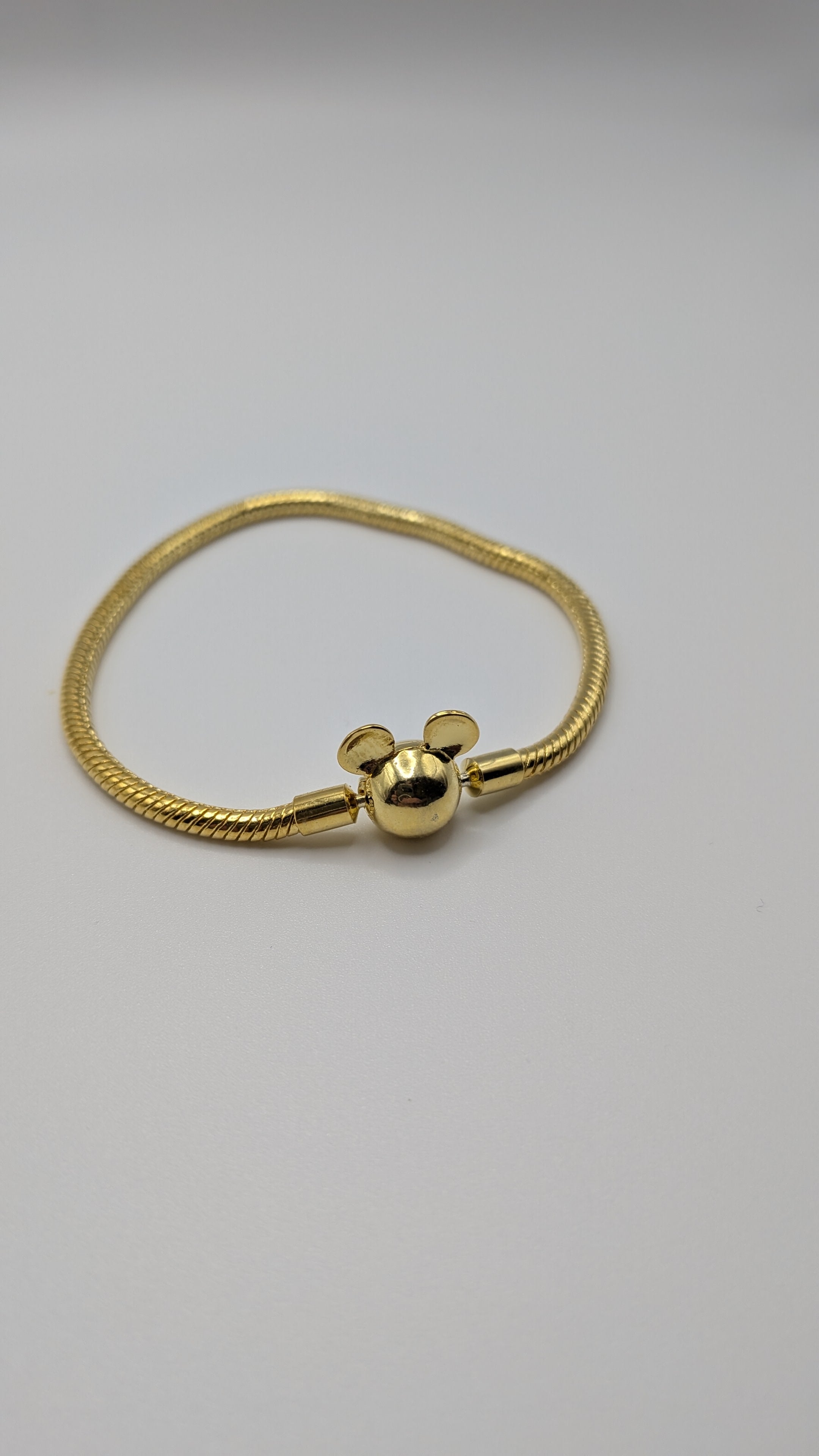 LovRing Mickey Mouse Golden plated Snake chain charm bracelet