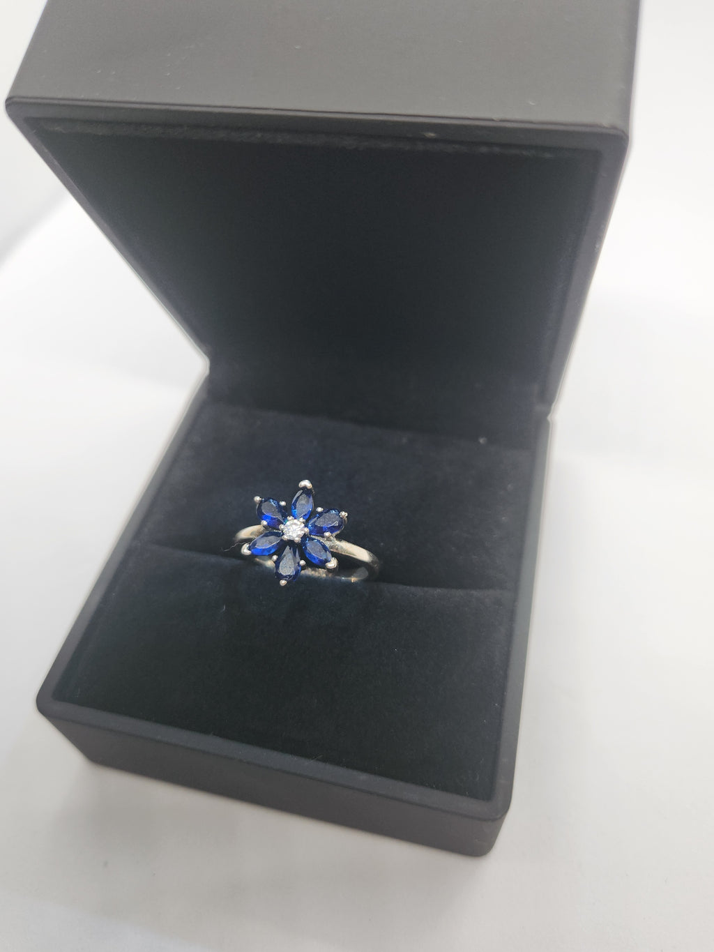 Floral Elegance Sterling Silver Gemstone Ring