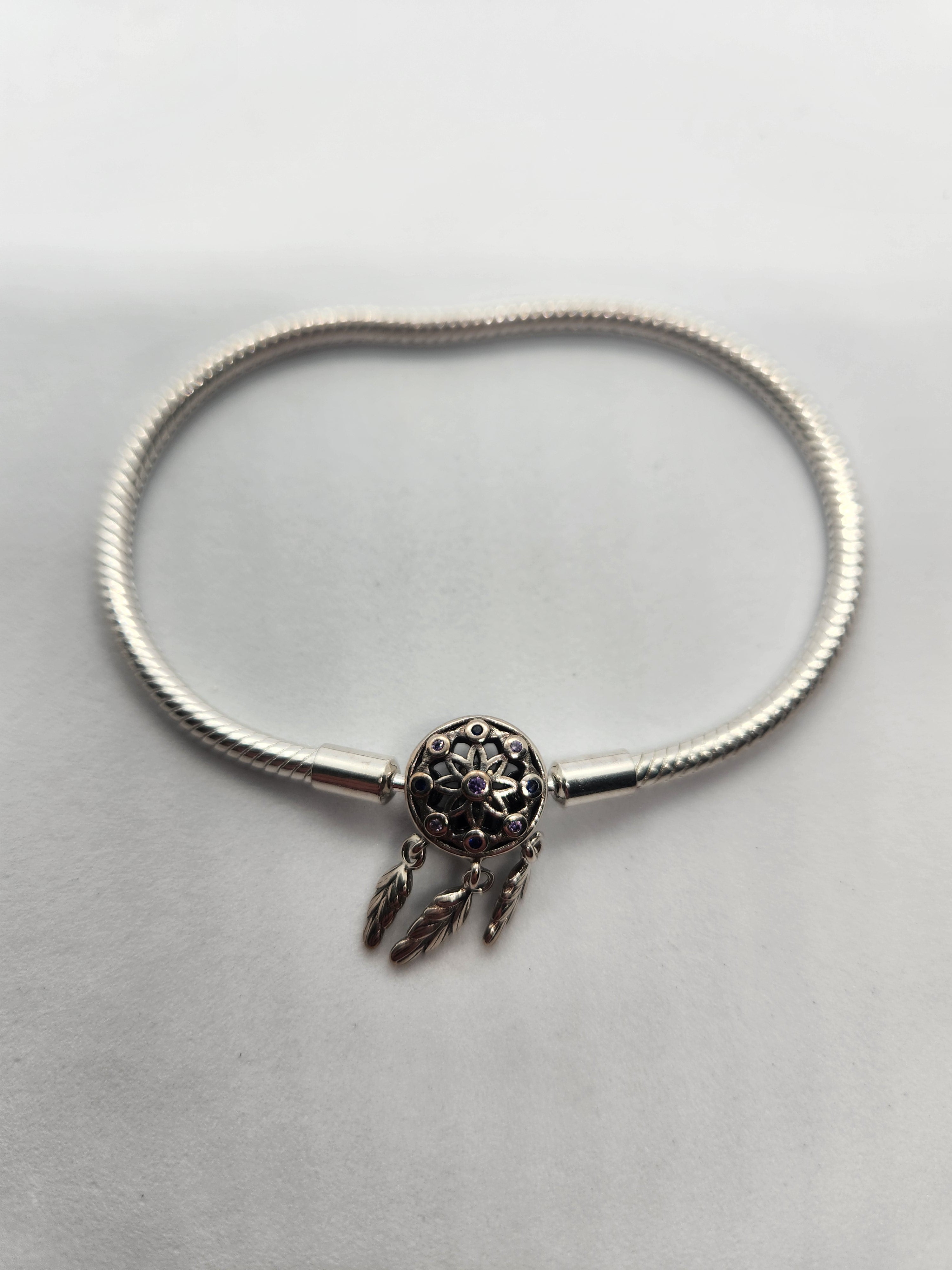 925 Sterling Silver Dreamcatcher Charm Bracelet