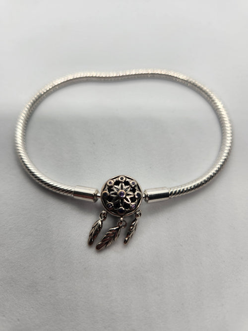 925 Sterling Silver Dreamcatcher Charm Bracelet