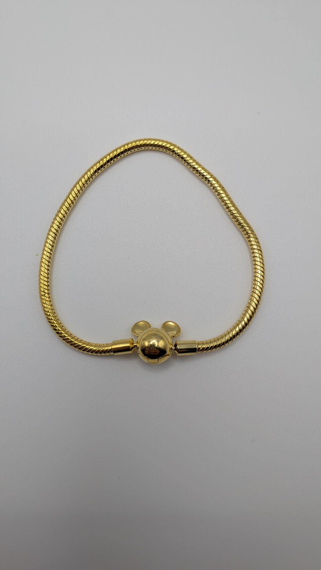 LovRing Mickey Mouse Golden plated Snake chain charm bracelet